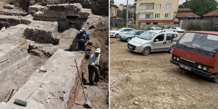 Akpınar Mahallesi’nde Tarihi Roma Dönemi Hamamı Bulundu