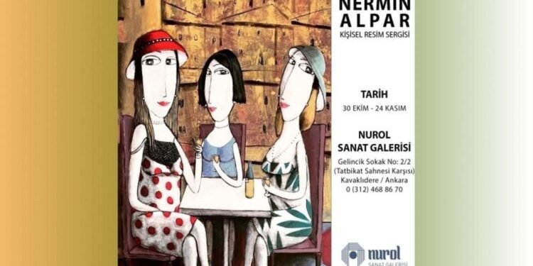 Nermin Alpar’ın Kişisel Resim Sergisi: Derin Kadın Figürleri ve Soyut Peyzajlar