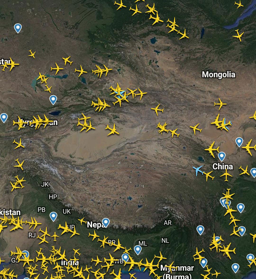 Tibet Üzerindeki Uçuşların Nedenleri