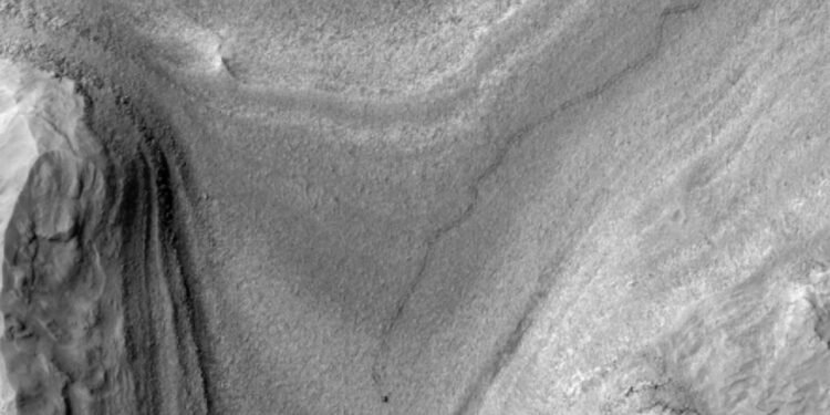 NASA’nın Mars Keşif Orbiter’inden Çarpıcı Yörünge Görüntüsü: Curiosity’nin Yüzeydeki İzleri