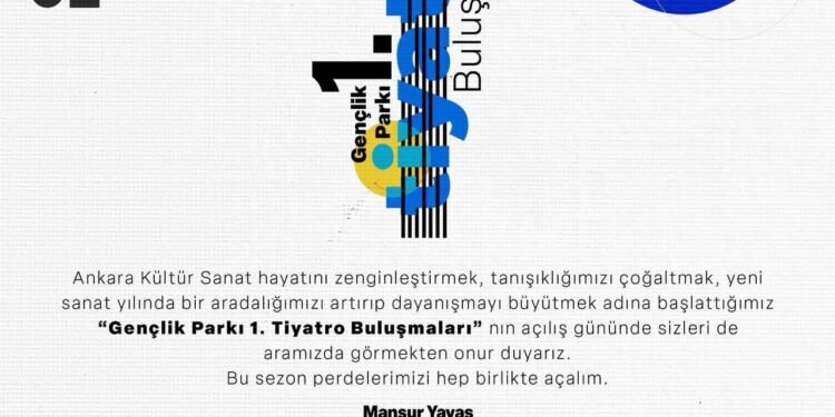 Gençlik Parkı’nda 1. Tiyatro Buluşmaları Başlıyor: Açılış Prömiyeri ve İlk Akış