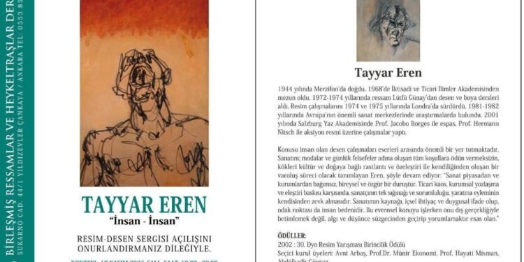 İnsan-İnsan: Tayyar Eren’in Ödüllü Sergisi Turgut Velidedeoğlu Galerisi’nde