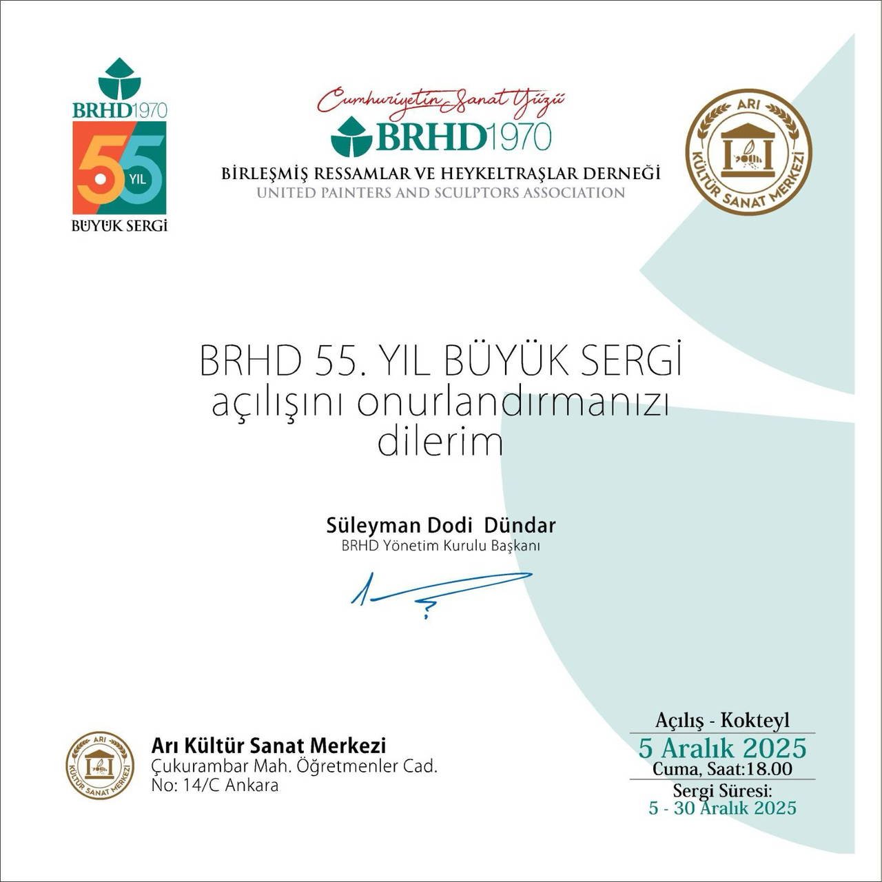 Cumhuriyetin Sanat Yüzü: BRHD 55. Yıl Büyük Sergisi Ankara'da